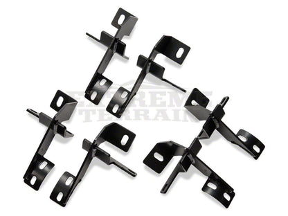 RedRock 3-Inch Round Curved Side Step Bars; Semi-Gloss Black (07-18 Jeep Wrangler JK 4-Door)