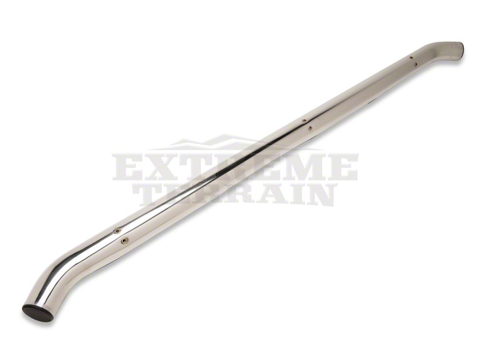 RedRock 3-Inch Round Curved Side Step Bars; Stainless Steel (07-18 Jeep Wrangler JK 4-Door)