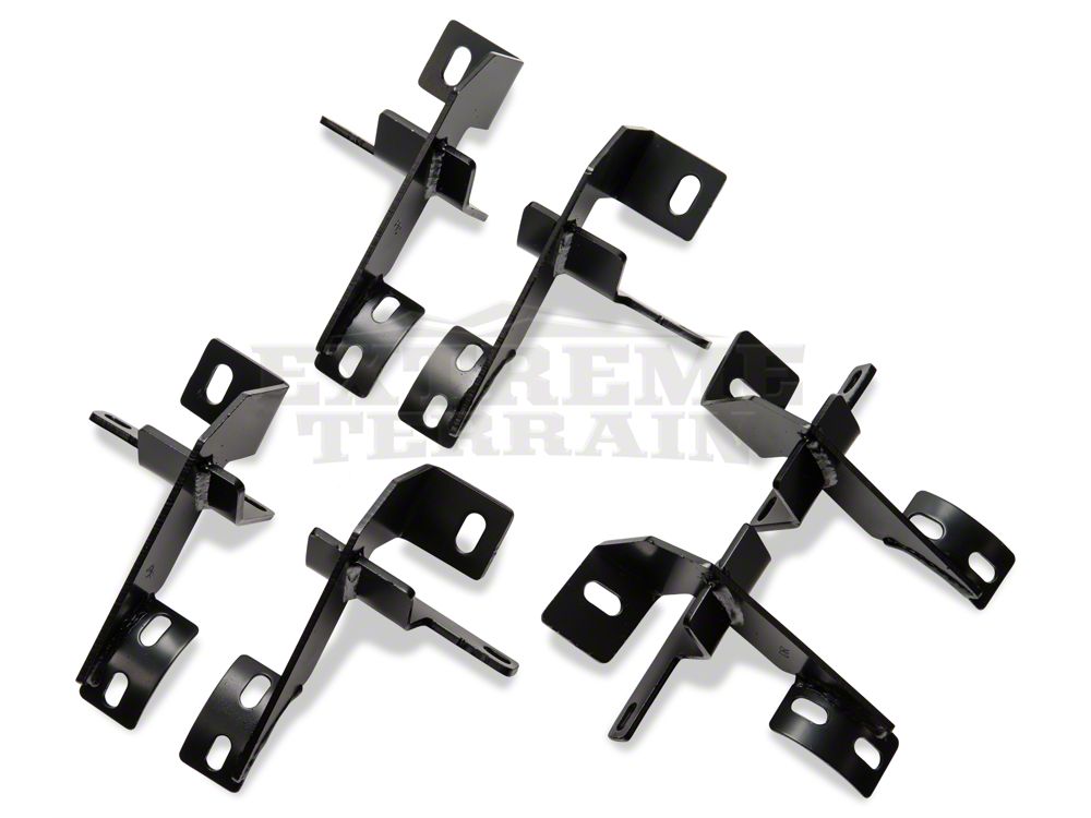 RedRock 3-Inch Round Curved Side Step Bars; Stainless Steel (07-18 Jeep Wrangler JK 4-Door)