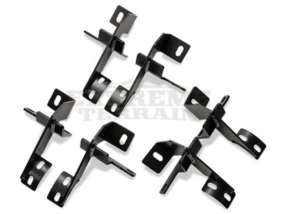 RedRock 3-Inch Round Curved Side Step Bars; Stainless Steel (07-18 Jeep Wrangler JK 4-Door)