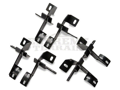 RedRock 4-Inch Oval Straight Side Step Bars; Textured Black (07-18 Jeep Wrangler JK 4-Door)