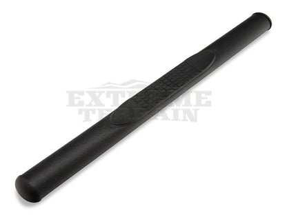 RedRock 4-Inch Oval Straight Side Step Bars; Textured Black (07-18 Jeep Wrangler JK 2-Door)
