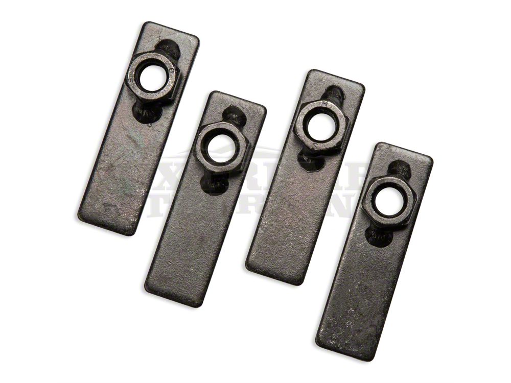 RedRock 4-Inch Oval Curved Side Step Bars; Semi-Gloss Black (07-18 Jeep Wrangler JK 2-Door)