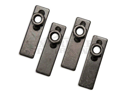 RedRock 4-Inch Oval Curved Side Step Bars; Semi-Gloss Black (07-18 Jeep Wrangler JK 2-Door)