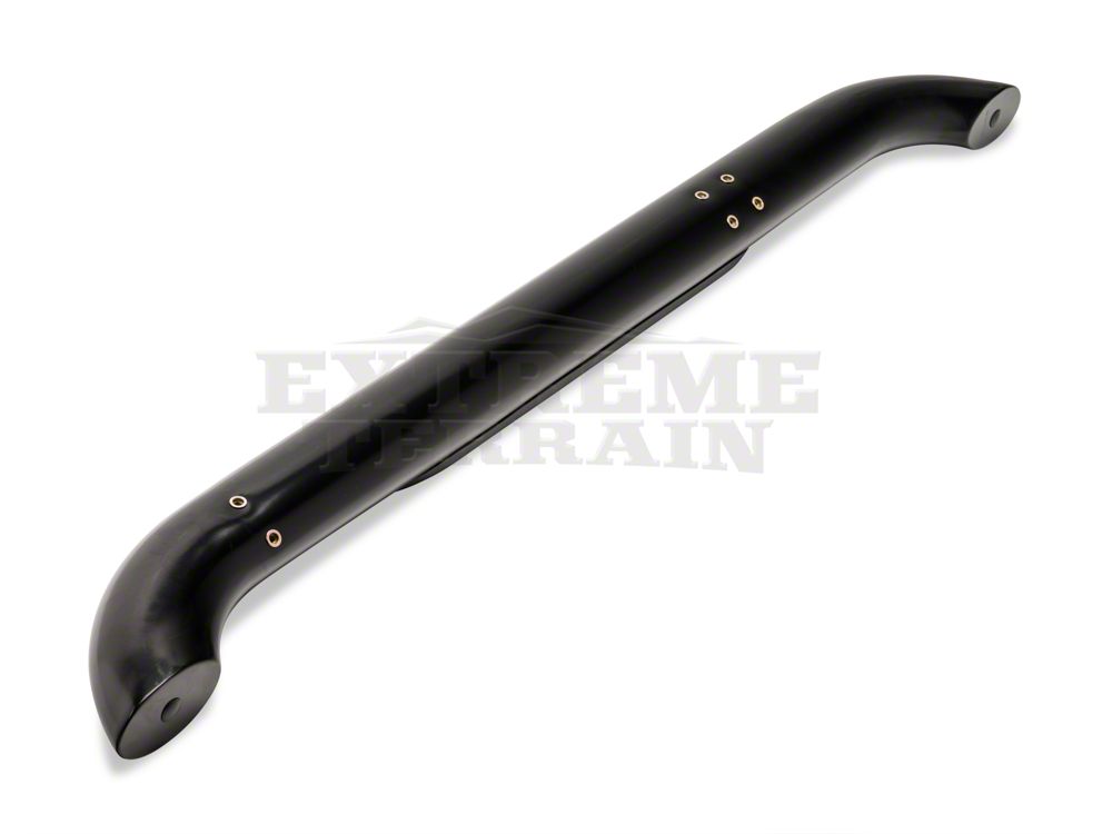 RedRock 4-Inch Oval Curved Side Step Bars; Semi-Gloss Black (07-18 Jeep Wrangler JK 2-Door)