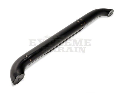 RedRock 4-Inch Oval Curved Side Step Bars; Semi-Gloss Black (07-18 Jeep Wrangler JK 2-Door)