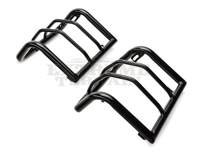 RedRock Wrap-Around Tail Light Guards; Gloss Black (07-18 Jeep Wrangler JK)