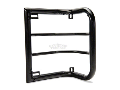 RedRock Wrap-Around Tail Light Guards; Gloss Black (07-18 Jeep Wrangler JK)
