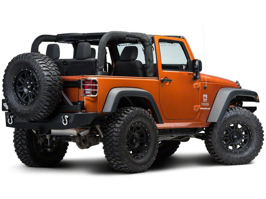 RedRock Wrap-Around Tail Light Guards; Stainless Steel (07-18 Jeep Wrangler JK)