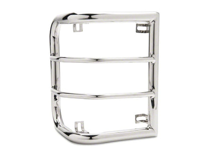 RedRock Wrap-Around Tail Light Guards; Stainless Steel (07-18 Jeep Wrangler JK)