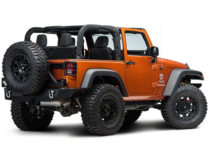 RedRock Wrap-Around Tail Light Guards; Textured Black (07-18 Jeep Wrangler JK)