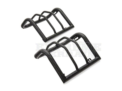 RedRock Wrap-Around Tail Light Guards; Textured Black (07-18 Jeep Wrangler JK)