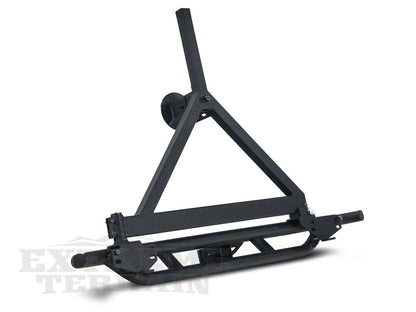 RedRock Tubular Rock Crawler Rear Bumper with Tire Carrier; Textured Black (97-06 Jeep Wrangler TJ)