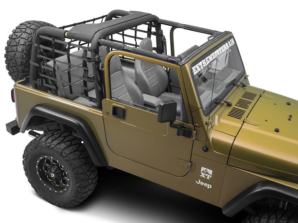 RedRock Cargo Wrap Around Net; One Piece (92-06 Jeep Wrangler YJ & TJ)