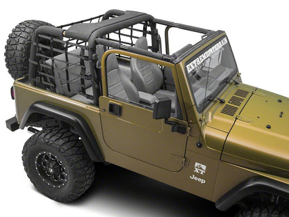 RedRock Cargo Wrap Around Net; One Piece (92-06 Jeep Wrangler YJ & TJ)