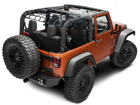 RedRock Rear Overhead Net (07-18 Jeep Wrangler JK 2-Door)