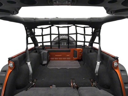 RedRock Rear Pet Barrier Net; Black (07-18 Jeep Wrangler JK 4-Door)