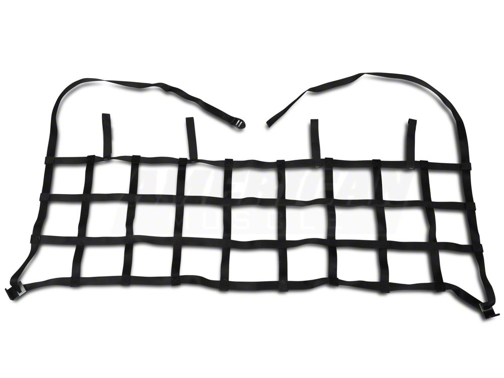 RedRock Rear Pet Barrier Net; Black (07-18 Jeep Wrangler JK 4-Door)