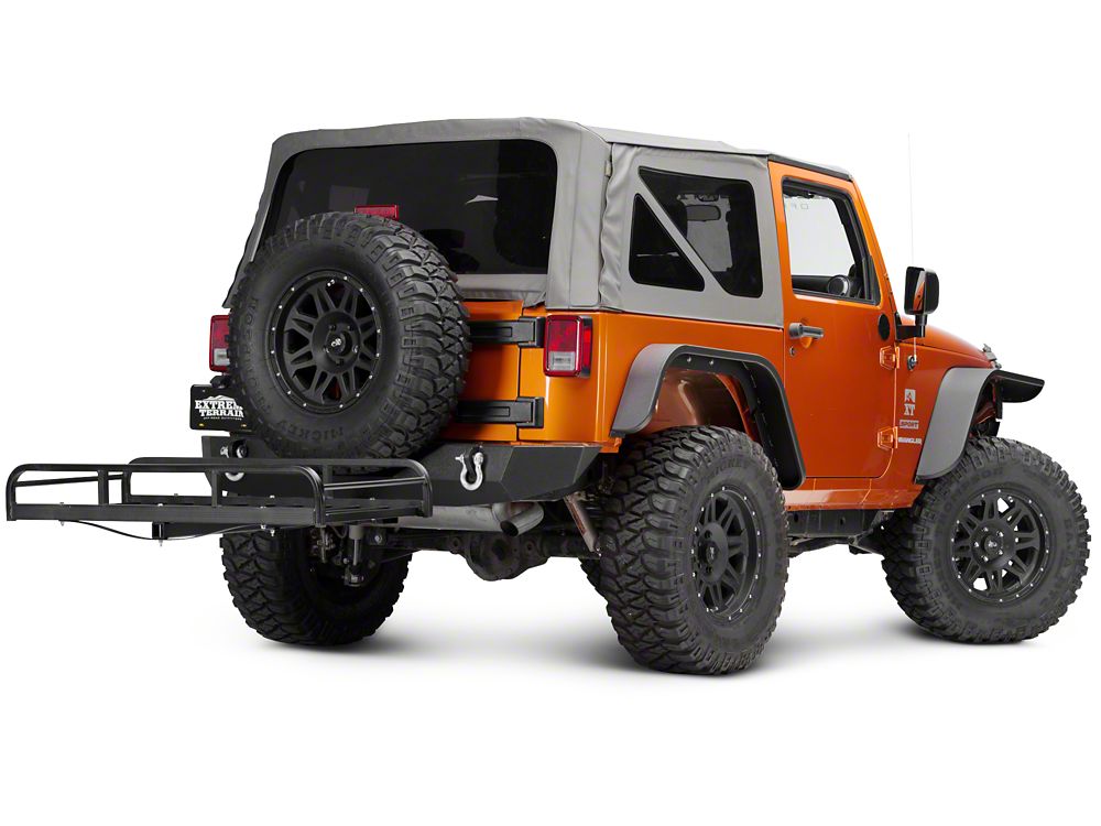 RedRock Hitch Mounted Cargo Rack; 7-Inch XL (07-25 Jeep Wrangler JK & JL)