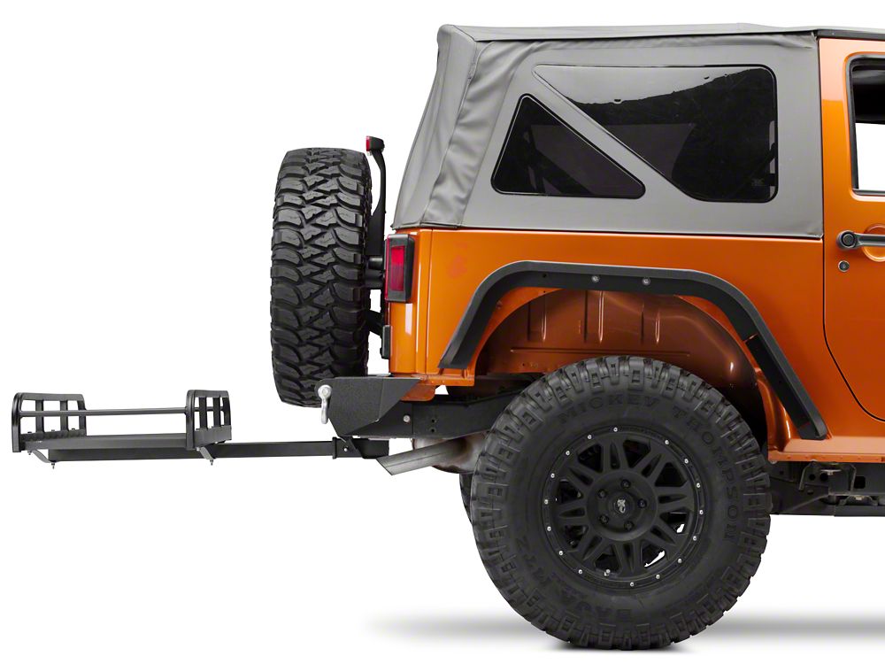 RedRock Hitch Mounted Cargo Rack; 7-Inch XL (07-25 Jeep Wrangler JK & JL)