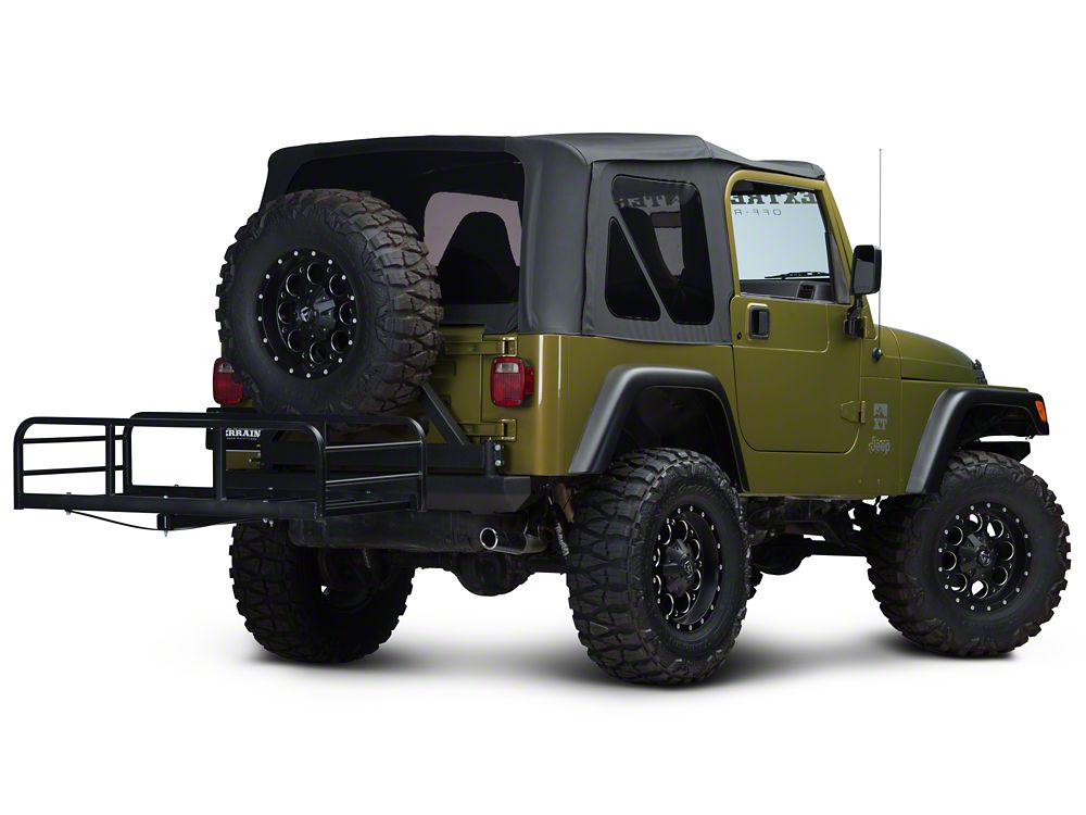 RedRock Hitch Mounted Cargo Rack; 12-Inch XL (87-06 Jeep Wrangler YJ & TJ)