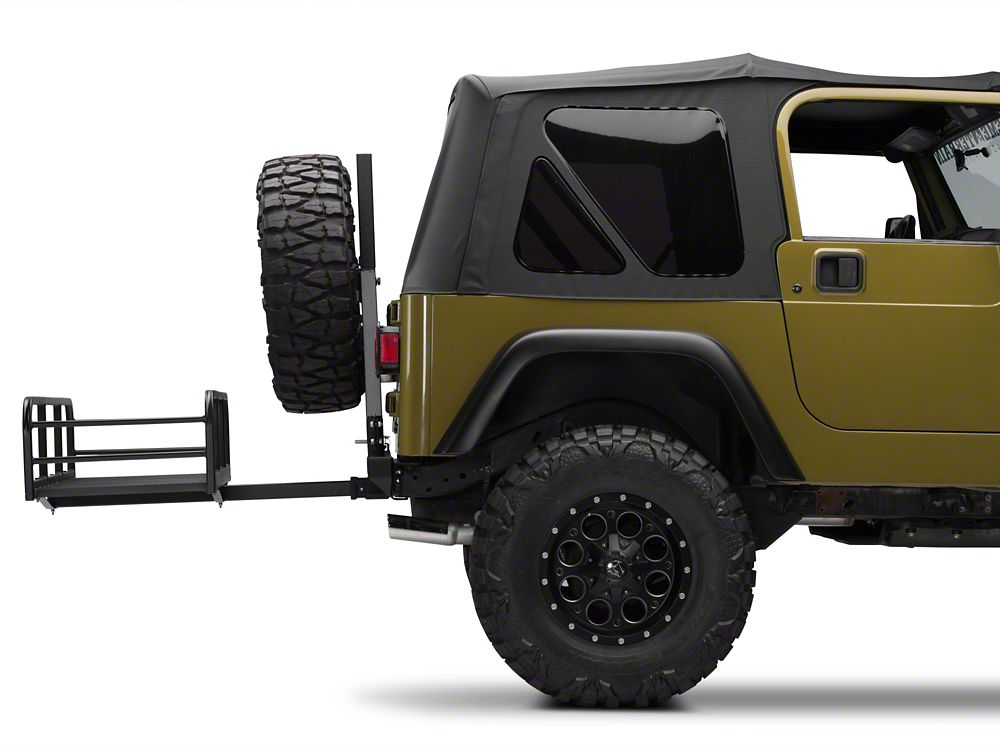 RedRock Hitch Mounted Cargo Rack; 12-Inch XL (87-06 Jeep Wrangler YJ & TJ)