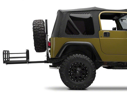 RedRock Hitch Mounted Cargo Rack; 12-Inch XL (87-06 Jeep Wrangler YJ & TJ)