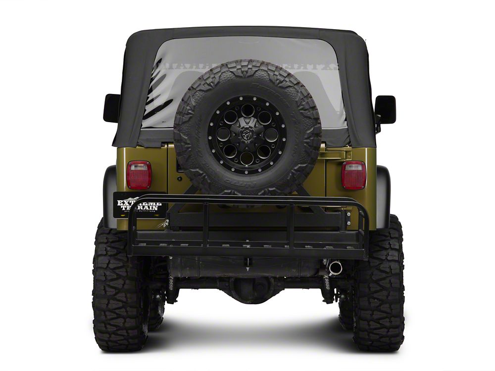 RedRock Hitch Mounted Cargo Rack; 12-Inch XL (87-06 Jeep Wrangler YJ & TJ)