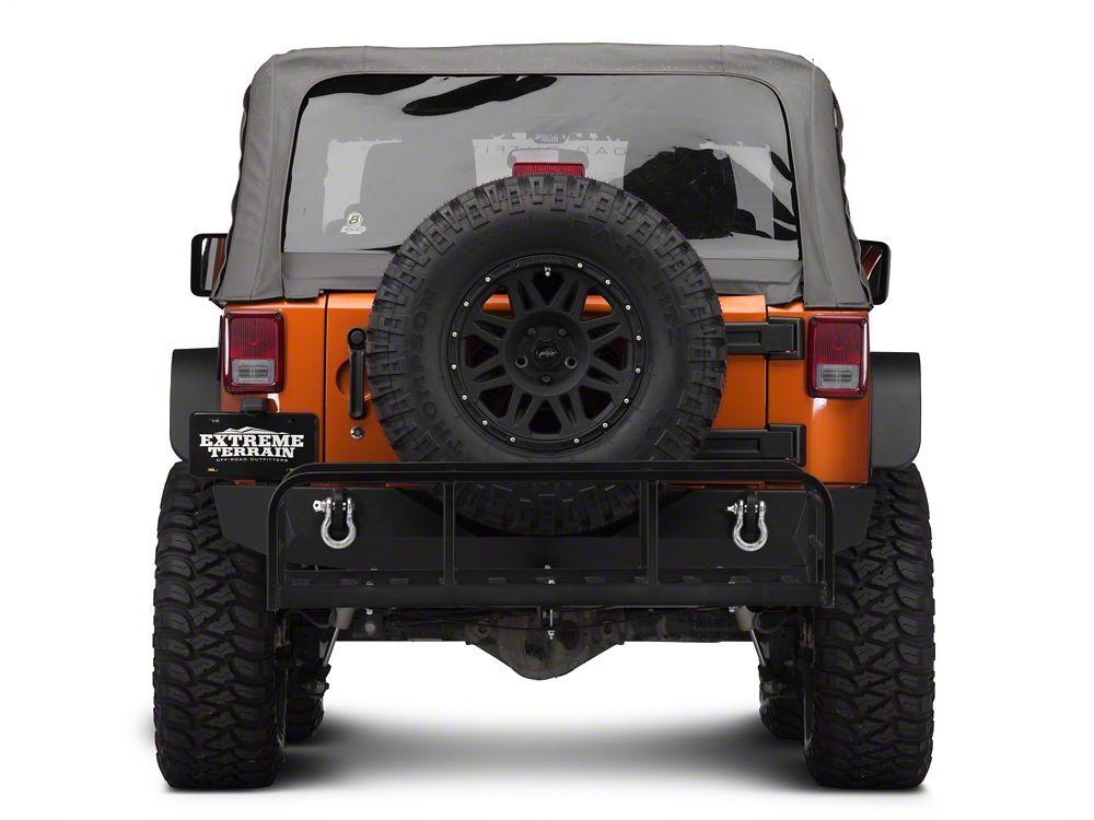 RedRock Hitch Mounted Cargo Rack; 12-Inch XL (07-25 Jeep Wrangler JK & JL)
