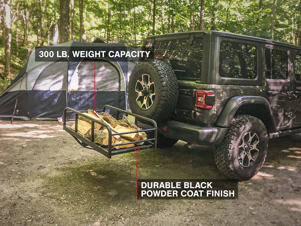 RedRock Hitch Mounted Cargo Rack; 12-Inch XL (Universal; Some Adaptation May Be Required)