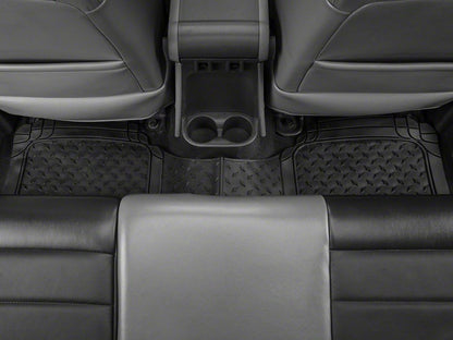 RedRock All-Weather Floor Mat Set with One-Piece Rear Mat; Black (Universal; Some Adaptation May Be Required)