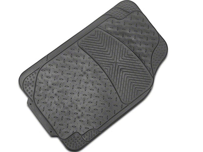 RedRock All-Weather Floor Mat Set with One-Piece Rear Mat; Black (Universal; Some Adaptation May Be Required)