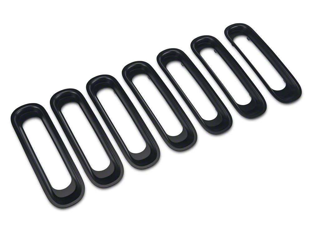 RedRock Grille Inserts; Black (07-18 Jeep Wrangler JK)