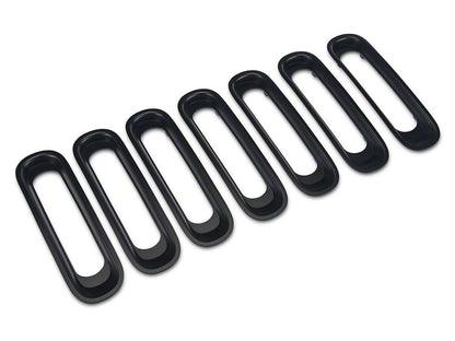 RedRock Grille Inserts; Black (07-18 Jeep Wrangler JK)