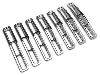 RedRock Grille Inserts; Chrome (87-95 Jeep Wrangler YJ)