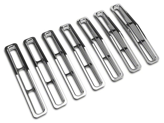 RedRock Grille Inserts; Chrome (87-95 Jeep Wrangler YJ)