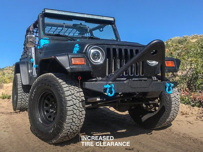 RedRock Stubby Winch Front Bumper with Stinger Bar (87-06 Jeep Wrangler YJ & TJ)
