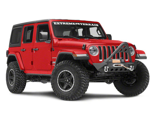 RedRock Stubby Winch Front Bumper with Stinger Bar (18-25 Jeep Wrangler JL)