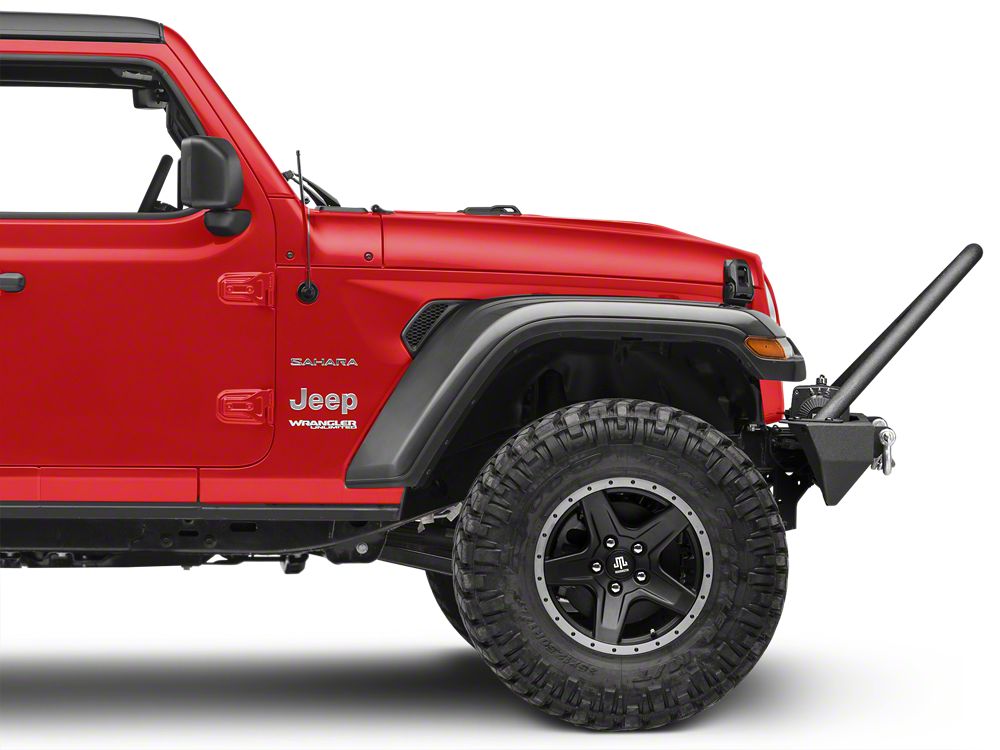 RedRock Stubby Winch Front Bumper with LED Lights and Stinger Bar (18-25 Jeep Wrangler JL)