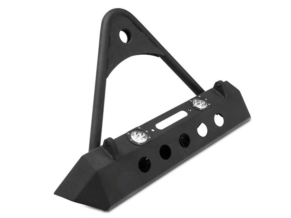 RedRock Stubby Winch Front Bumper with LED Lights and Stinger Bar (18-25 Jeep Wrangler JL)