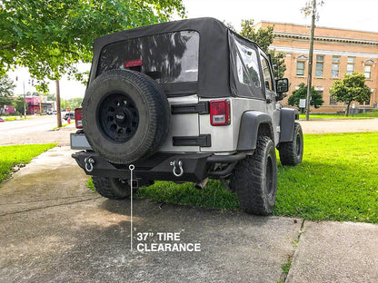 RedRock Full Width HD Rock Crawler Rear Bumper (07-18 Jeep Wrangler JK)