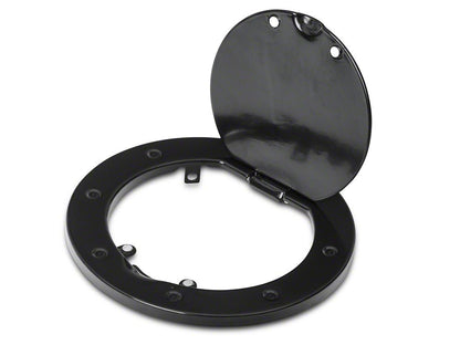 RedRock Non-Locking Fuel Door; Black (07-18 Jeep Wrangler JK)