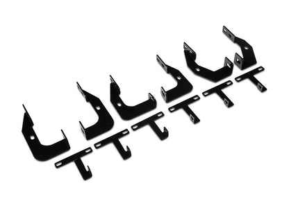 RedRock Pinnacle Oval Bent End Side Step Bars; Textured Black (07-18 Jeep Wrangler JK 4-Door)