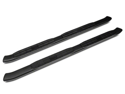 RedRock Pinnacle Oval Bent End Side Step Bars; Textured Black (07-18 Jeep Wrangler JK 4-Door)