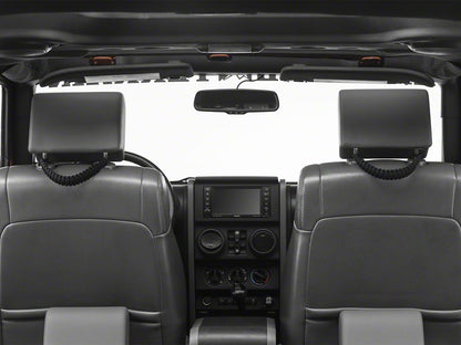 RedRock Headrest Paracord Grab Handles; Black (07-25 Jeep Wrangler JK & JL)