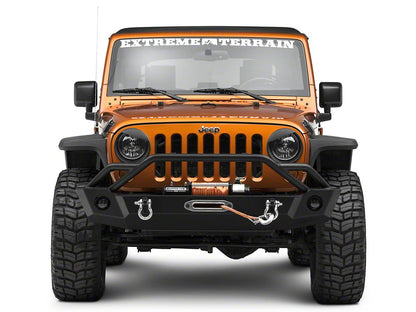 RedRock Angry Eyes Headlight Conversion; Black (07-18 Jeep Wrangler JK)
