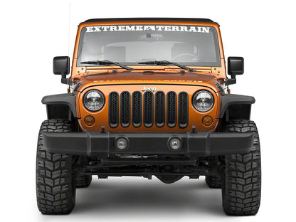 RedRock Honeycomb Grille Inserts; Matte Black (07-18 Jeep Wrangler JK)