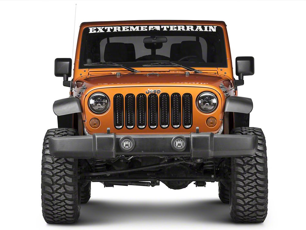 RedRock Honeycomb Grille Inserts; Black (07-18 Jeep Wrangler JK)