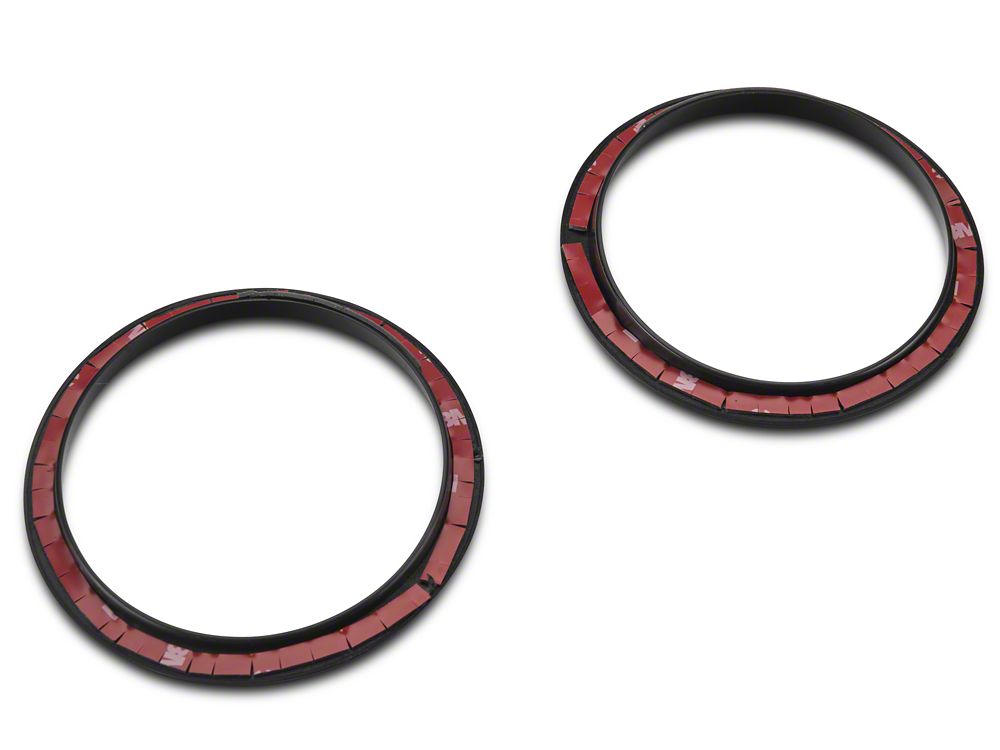 RedRock Turn Signal Bezels; Black (07-18 Jeep Wrangler JK)