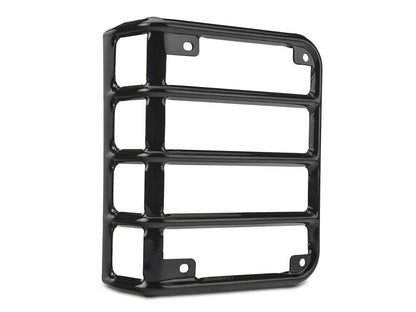 RedRock Euro Style Tail Light Guards; Black (07-18 Jeep Wrangler JK)